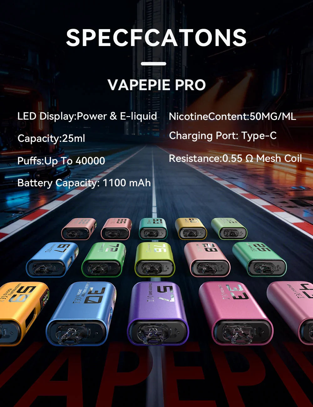 BLUEBERRY RASPBERRY LEMONADE-Vapepie PRO 40000 Puffs