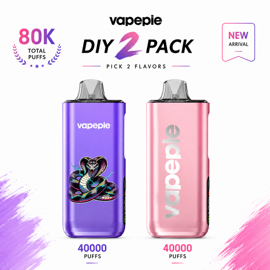 🔮DIY 2 PACK☛PICK 2 FLAVORS VAPEPIE 40000 PRO+40000 MAX