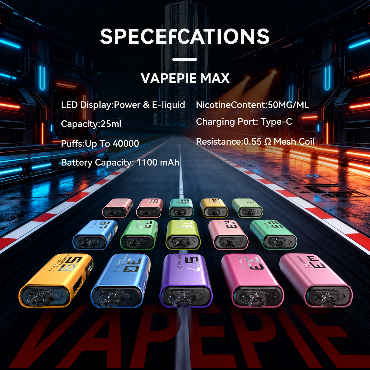 BLUE RAZZ ICE | VAPEPIE MAX 40000 PUFFS