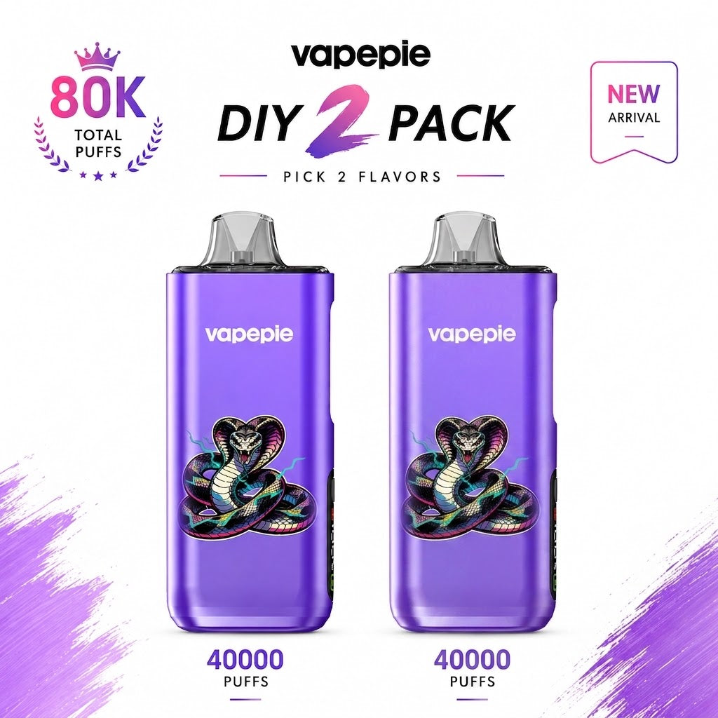 🔮DIY 2 PACK☛PICK 2 FLAVORS VAPEPIE 40000+40000 PRO